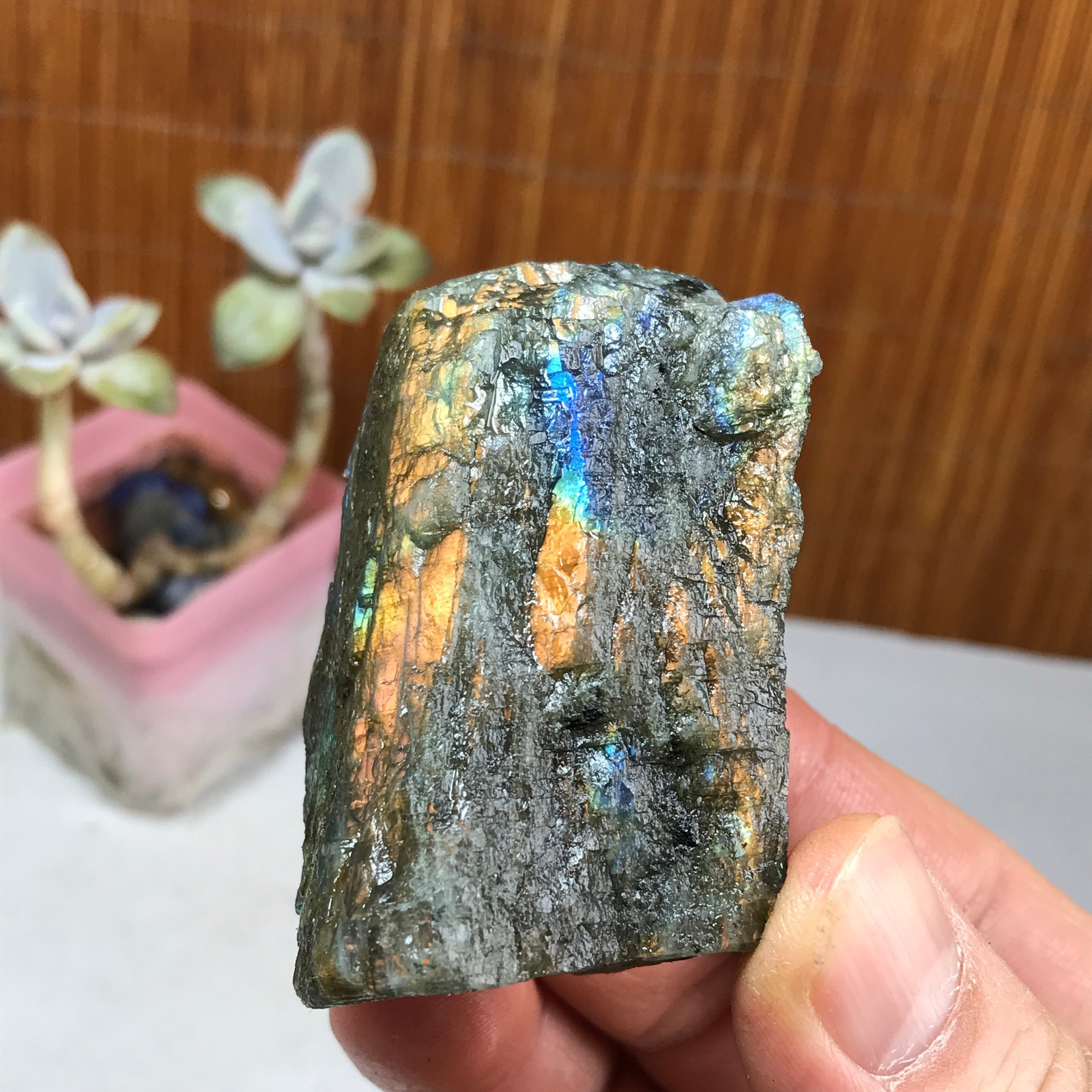 59-37-32mm Natural Labradorite Crystal gemstone Rough Mineral Specimen A3192