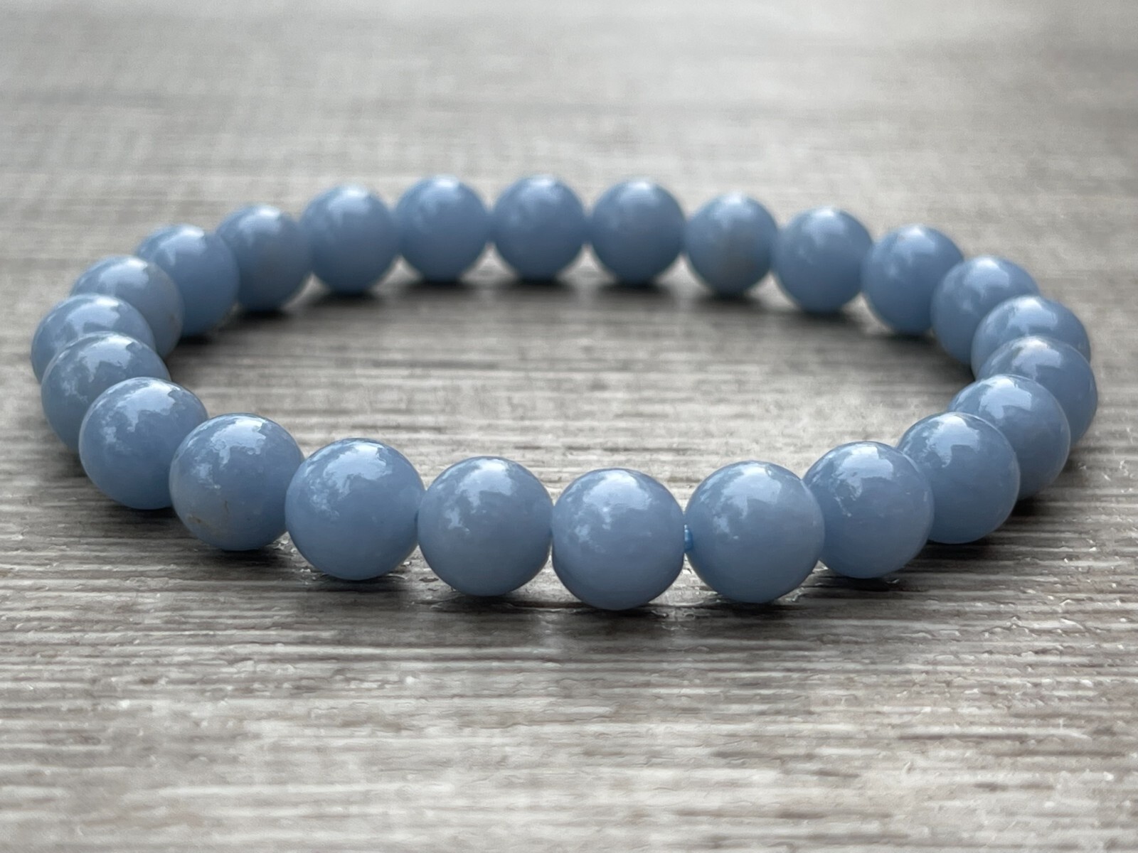 Grade A++ Angelite Crystal Bead Bracelet 8mm,Genuine Gemstone Bracelet,Bulk Lot