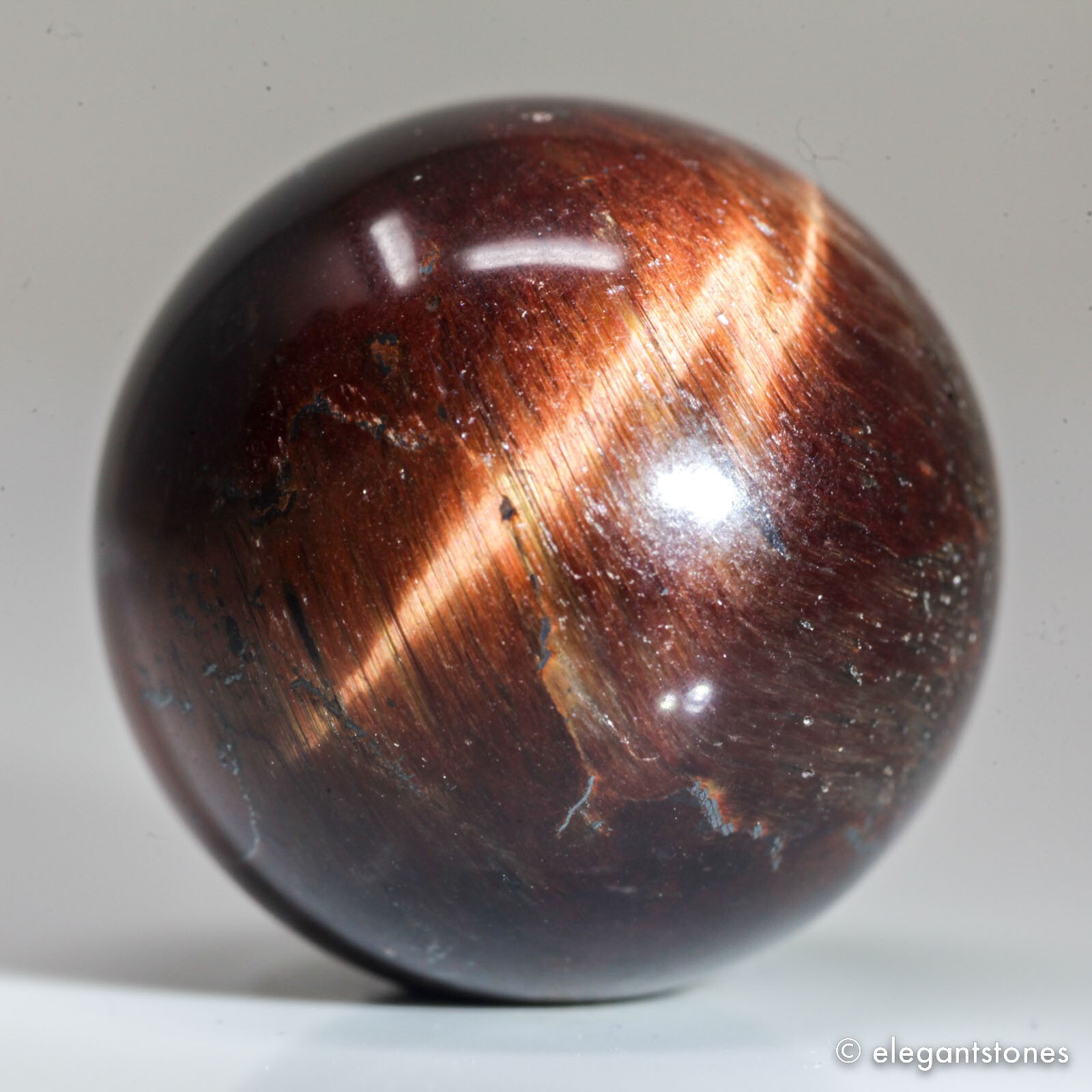 26g26mm Red Tiger Eye Sphere Crystal Ball Natural Quartz Healing Gemstone Chakra
