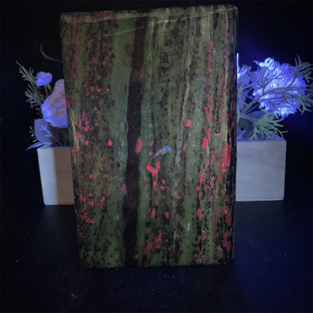 5.3LB 7.8″ Natural Ruby In Zoisite Book Carved Crystal Quartz Healing Decor Gift