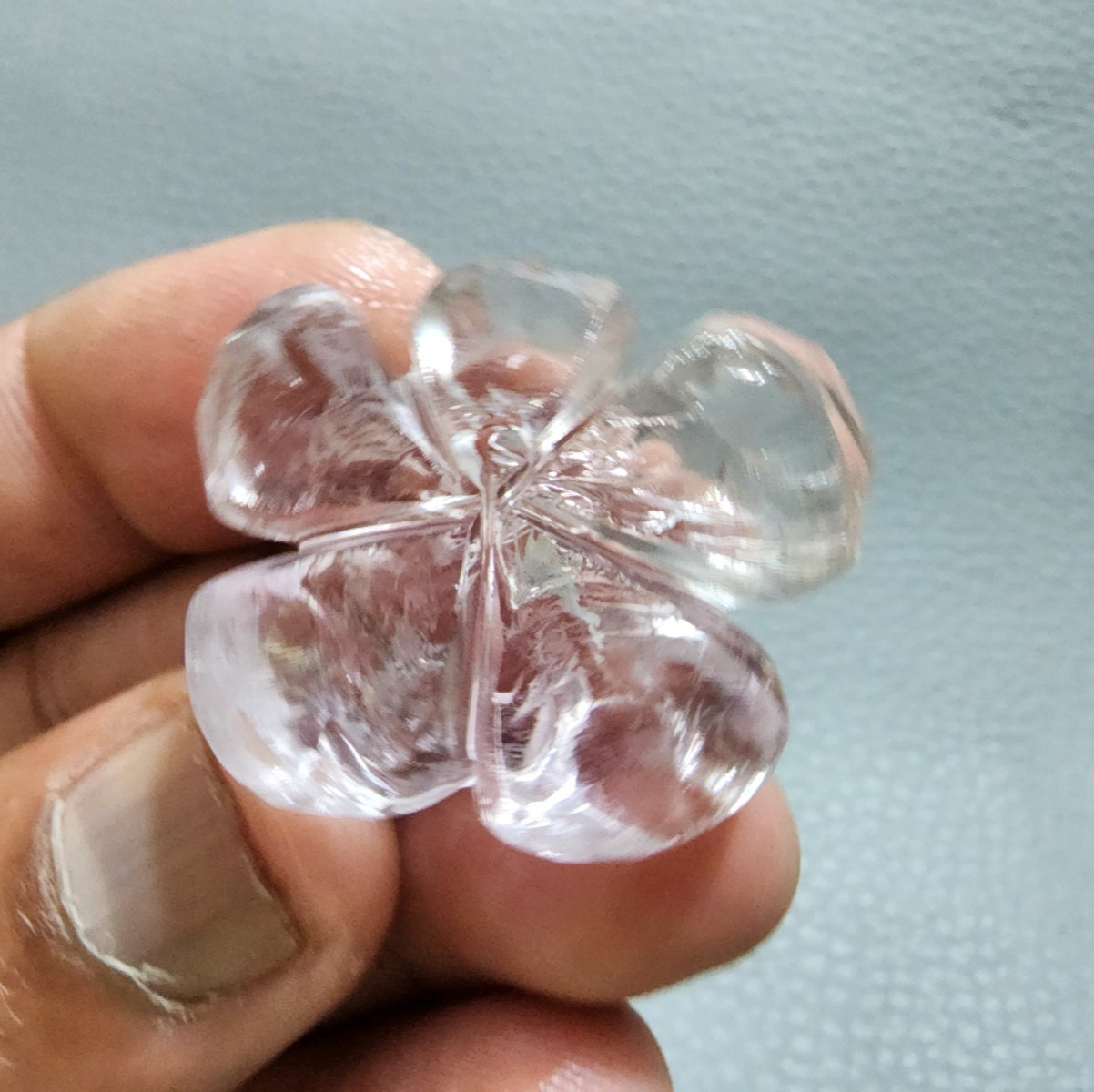 84 Crt Fabulous A+ Pink Amethyst Flower Carving Gemstone Jewelry Making Carving
