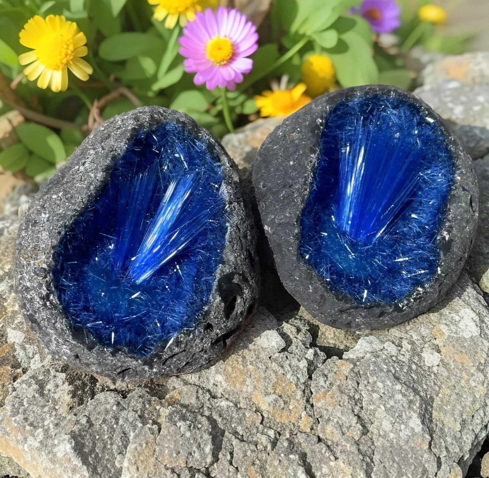 Rare Meteorite Quartz Crystal Specimens Goethite Blue Copper Ore Clusters Gifts