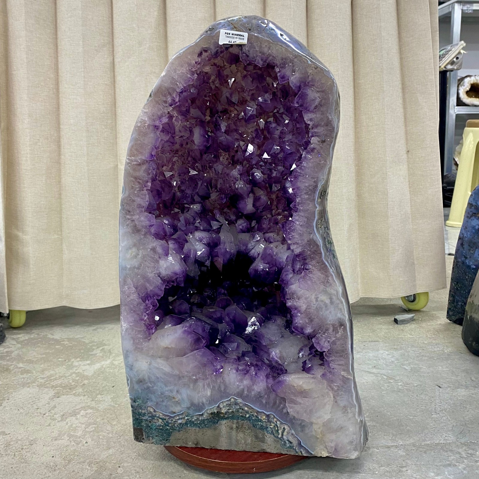 97.86LB Natural agate Amethyst geode quartz cluster crystal Cathedral specimen