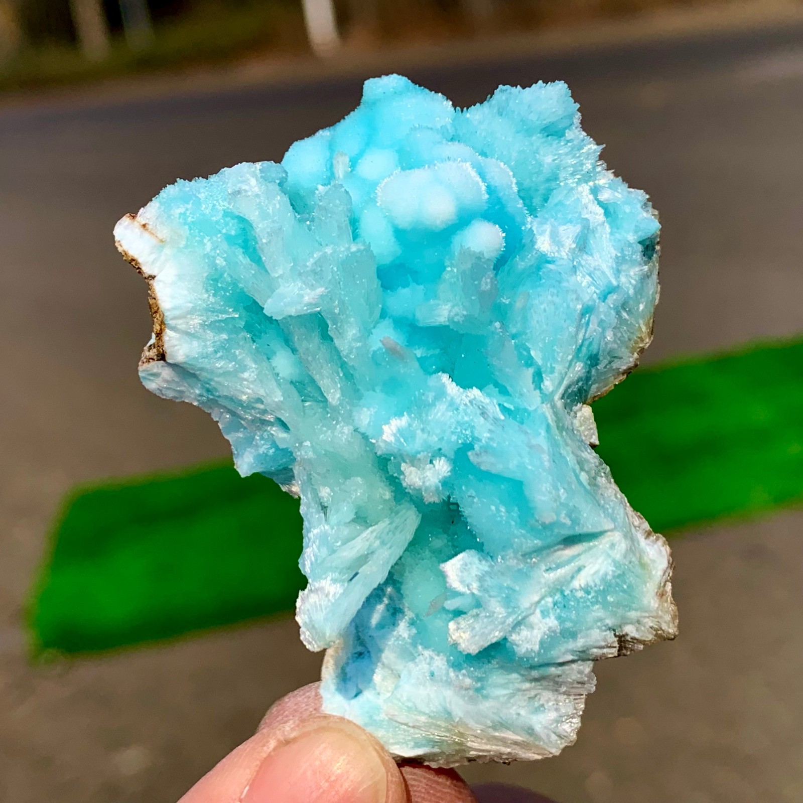 46G Natural blue texture stone crystal,Heteropolar of Chinese blue aragonite