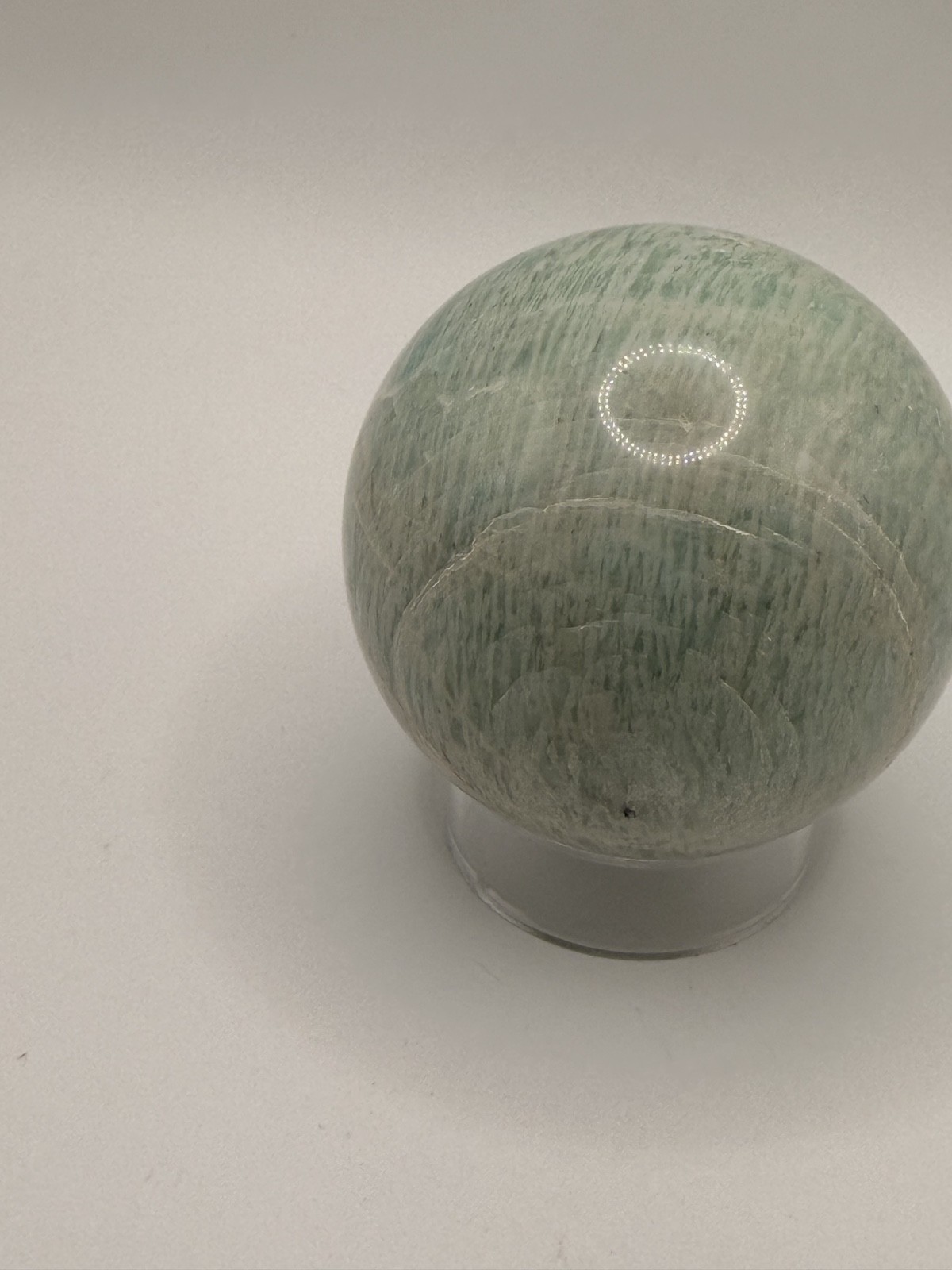 Natural Amazonite Crystal Sphere 50mm 2 inch with Stand Healing Stone