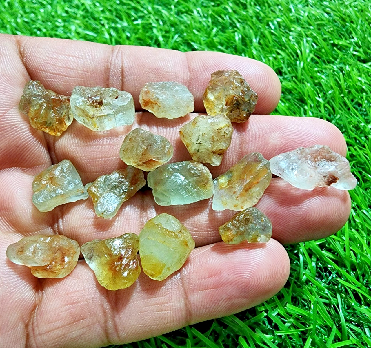 Aquamarine Helidore Gemstone Rough 15Pcs Lot 9-15mm Aquamarine Raw Stones Bulk