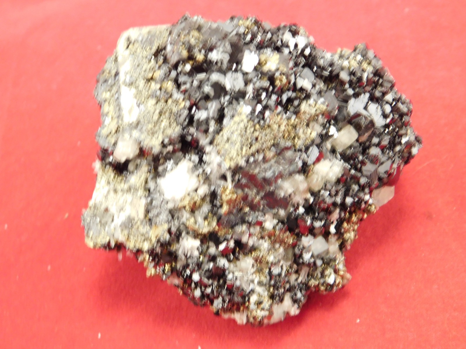 Sphalerite Crystals with Druzy Pyrite and FLUORESCENT Calcite Peru 195gr