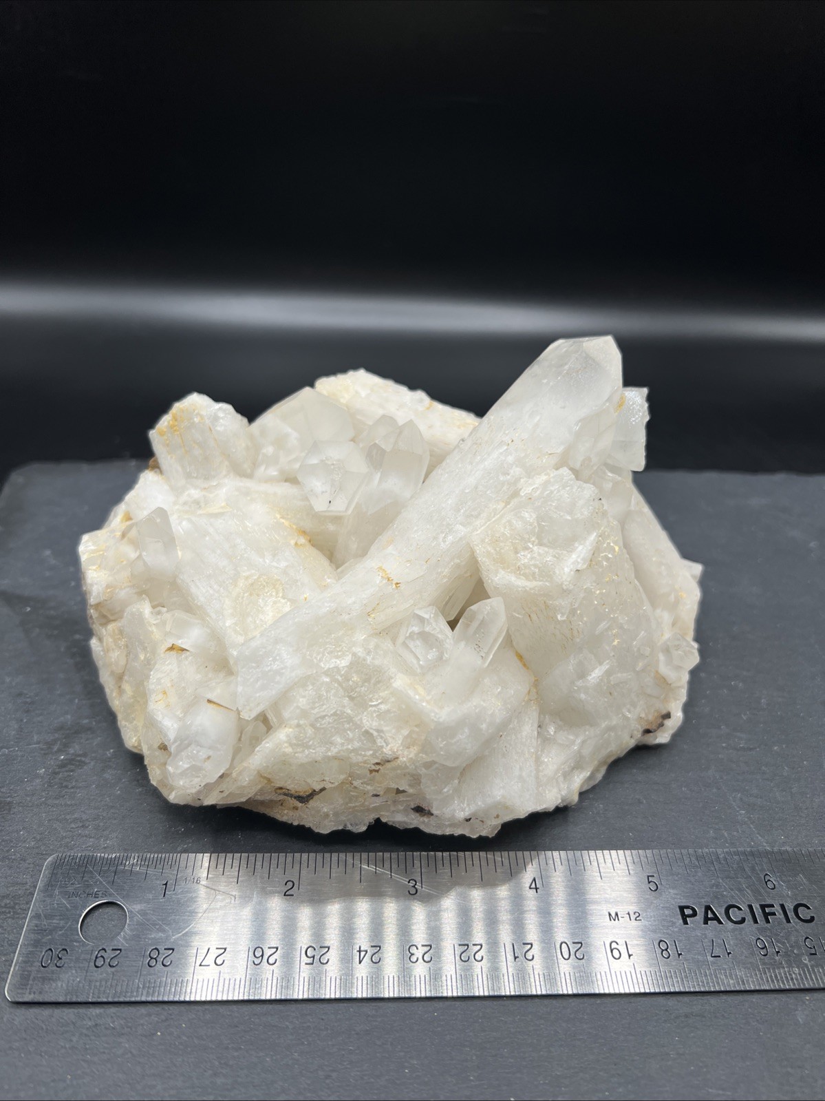 2.6Lb. Natural white quartz crystal Cluster specimen mineral healing