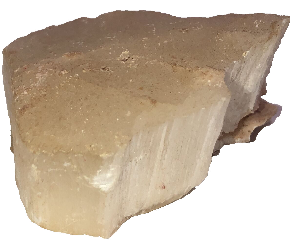 Satin Spar Gypsum Rough Cluster 90.2 grams 60 x 46 x 34 mm
