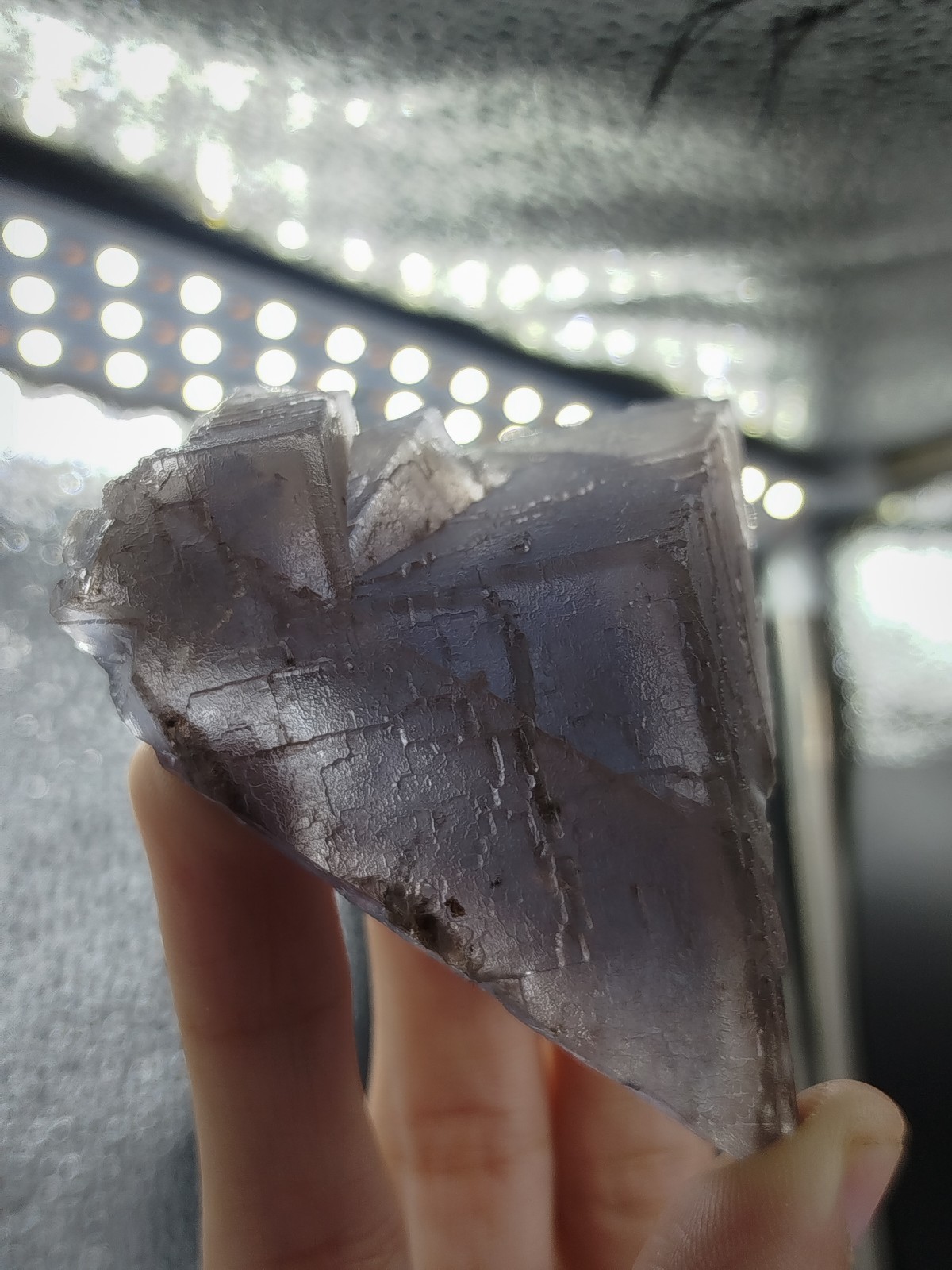 230g Natural Cubic Blue Phantom Fluorite Crystal Mineral Specimen