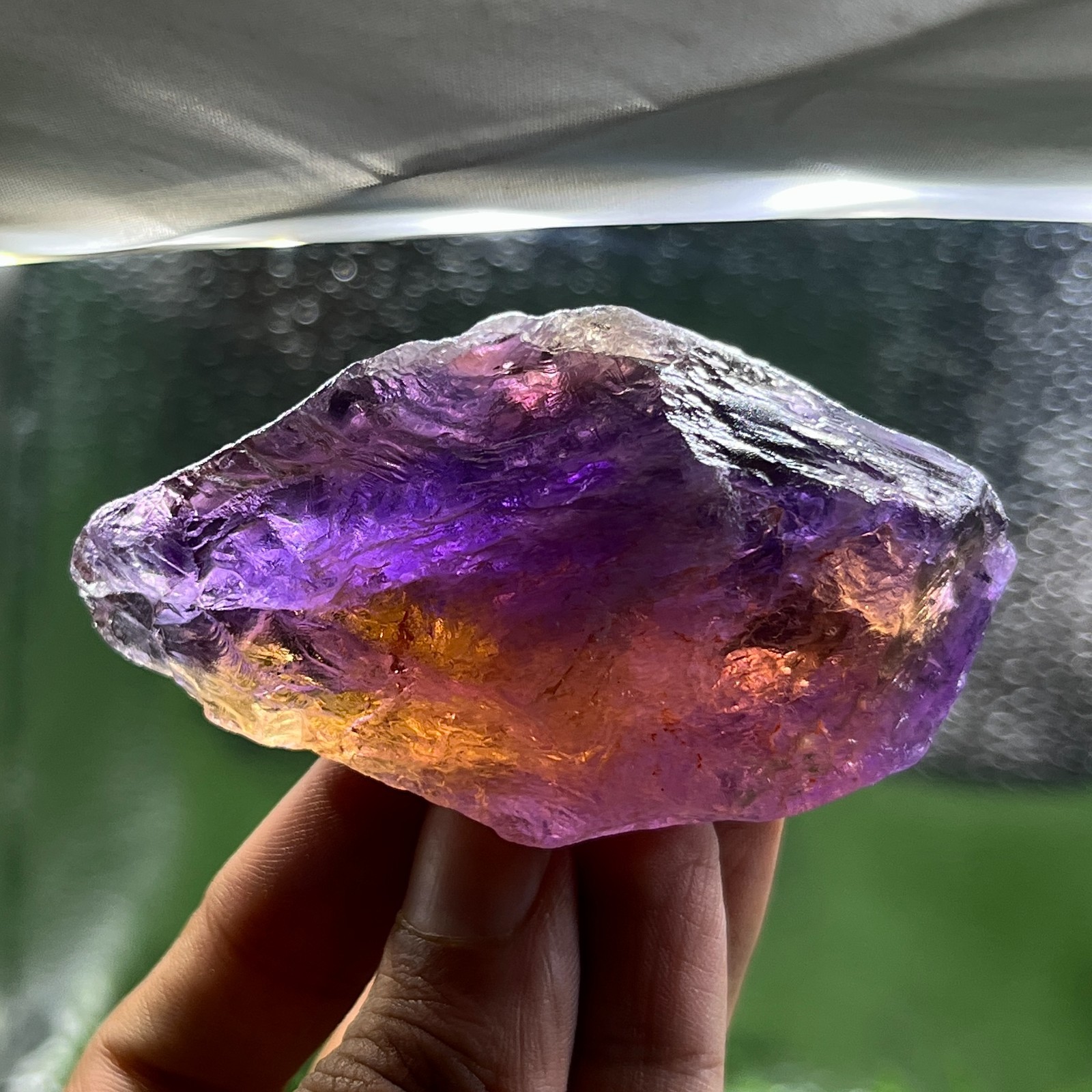 673 Cts Rare Big Ametrine Rough Gemstone – Natural Raw Amethyst and Citrine.