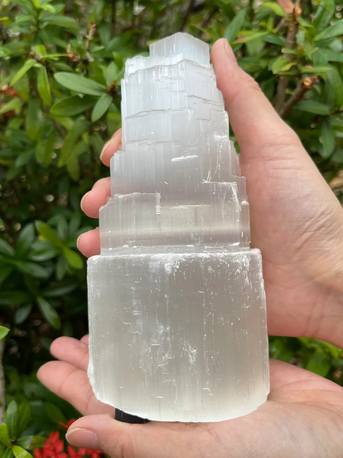 Selenite Skyscraper Lamp, 6″, 8″, 10″, 12″, 16″ Tall Selenite Tower Lamps