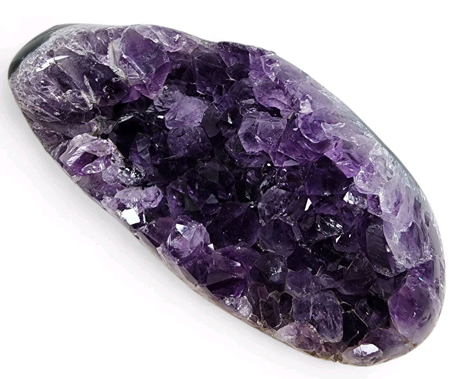 Amethyst Polished Edge Geode Crystal A-Grade Brazil 1lb 13.3oz.