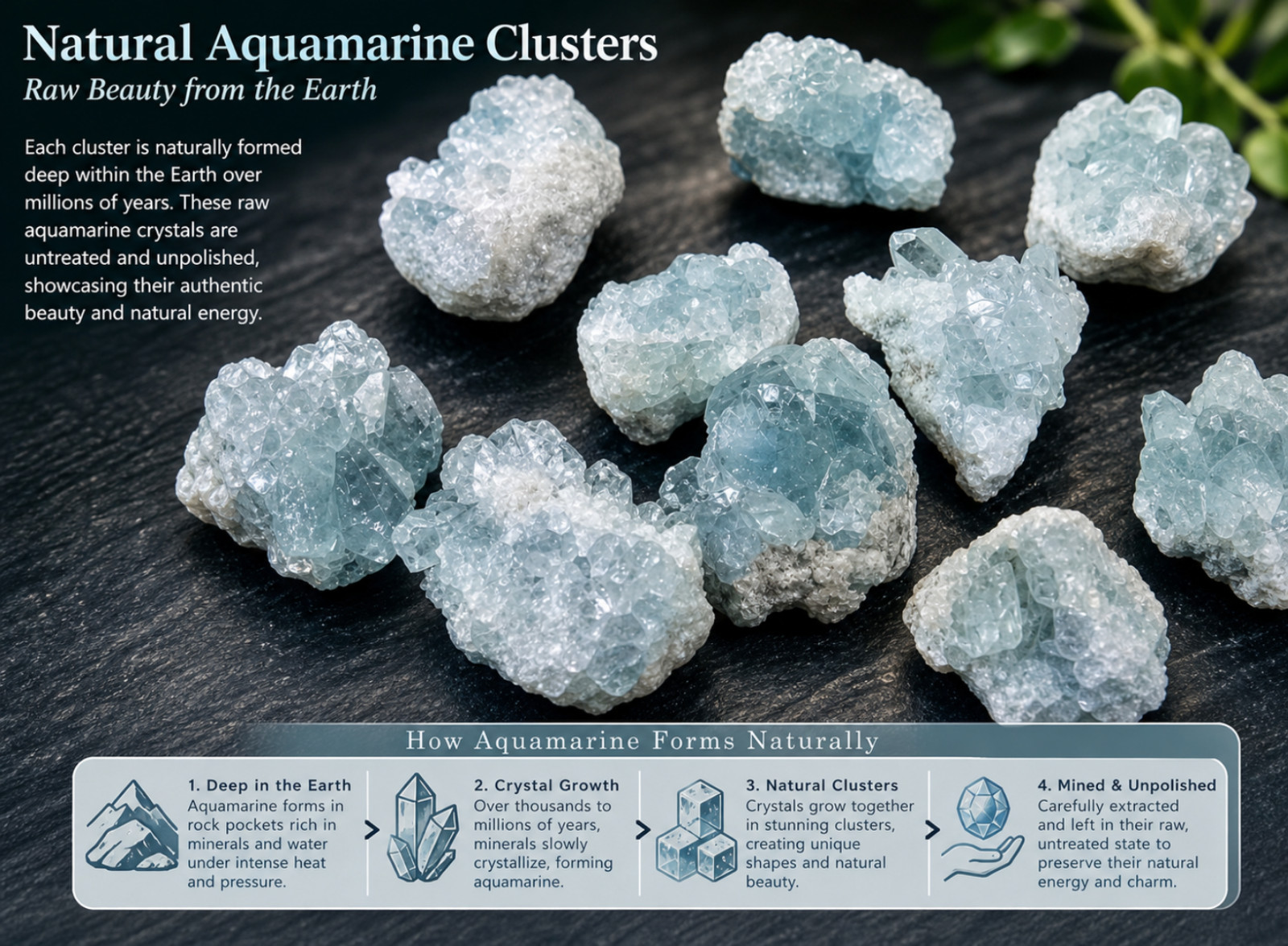 Madagascar Sky Blue Celestite Geode Druzy Cluster Natural Mineral 1-2″