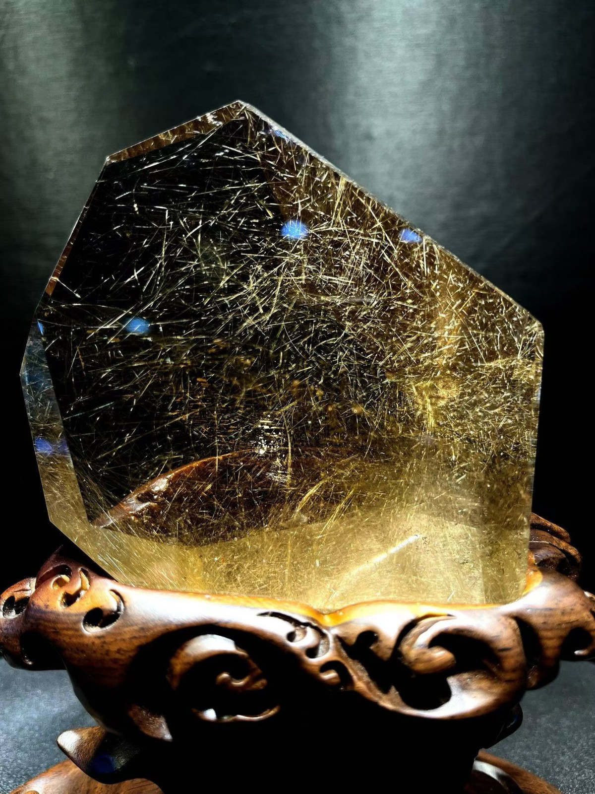 1.73lb Rare Top Natural Rutilated crystal Quartz Mineral specimen Reiki Decor+st