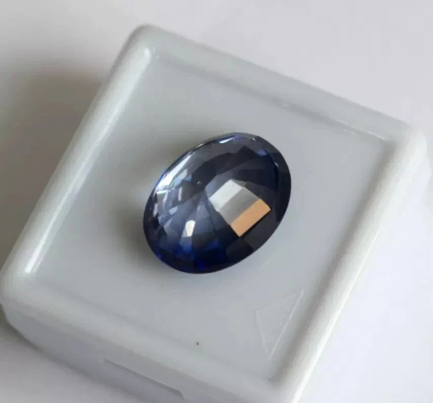 Flawless 7.7 Ct+Ceylon Natural Blue Sapphire Oval Cut Certified Loose Gemstone