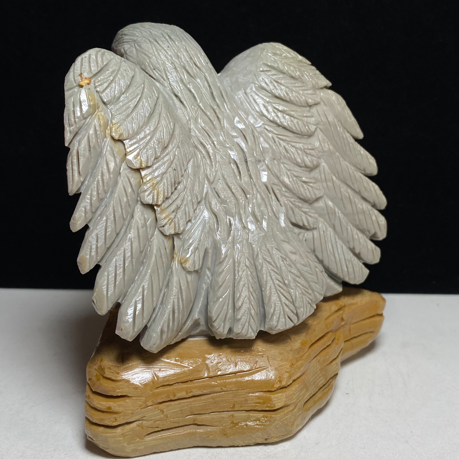 Natural Crystal Quartz Mineral Specimen Songhua Stone Handcarved Eagle Gift