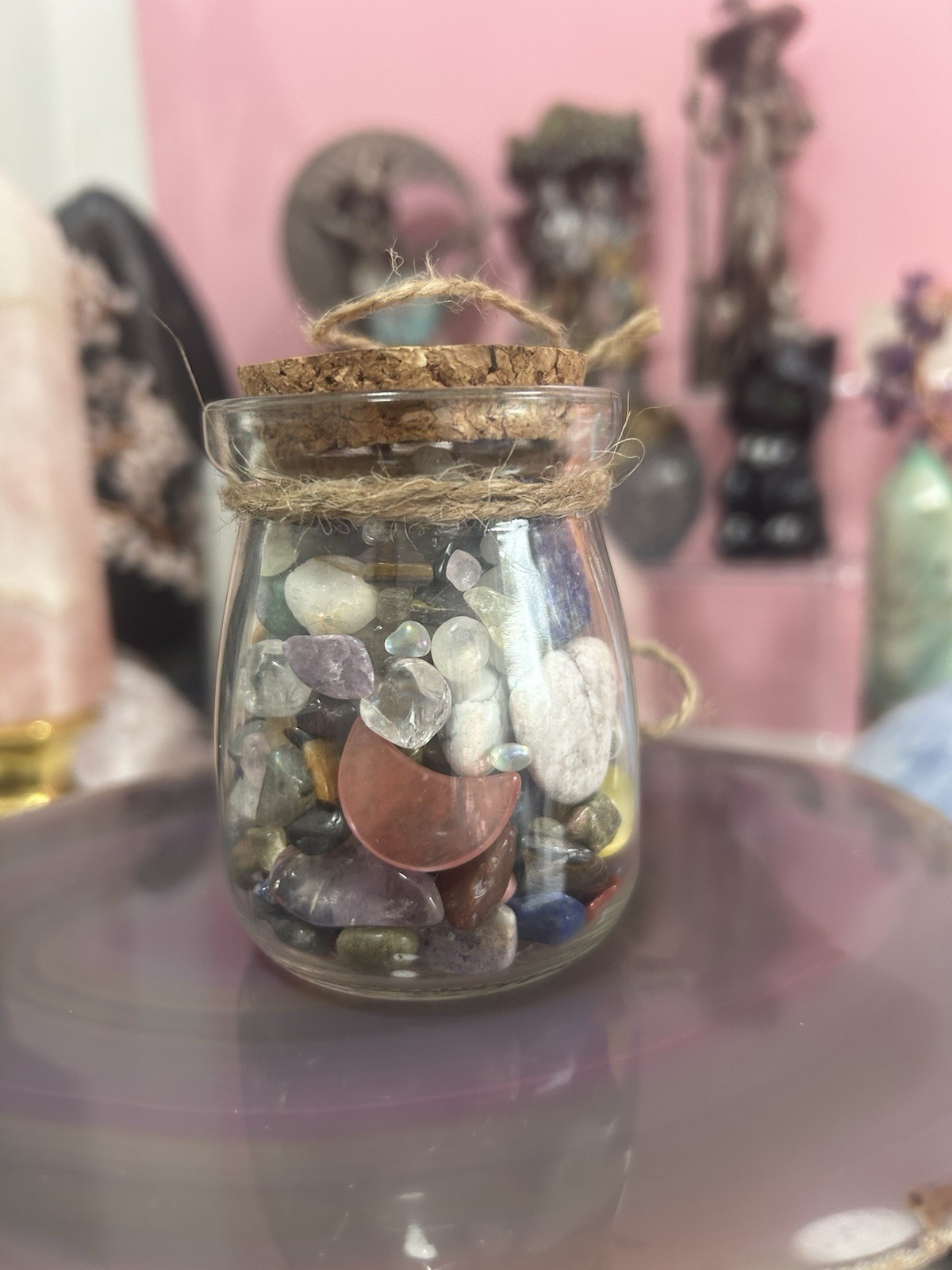 Glass Mason Jar Of Chips Tumbles Carvings