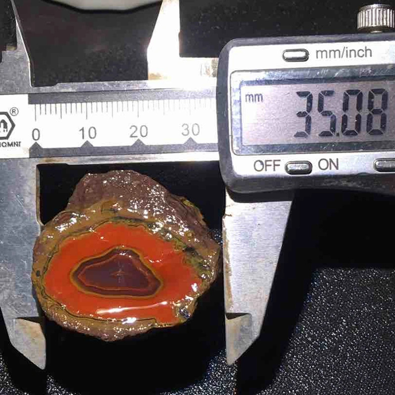 1Pair Rare China Natural Warring States Red Agate Geode Quartz Crystal Slices