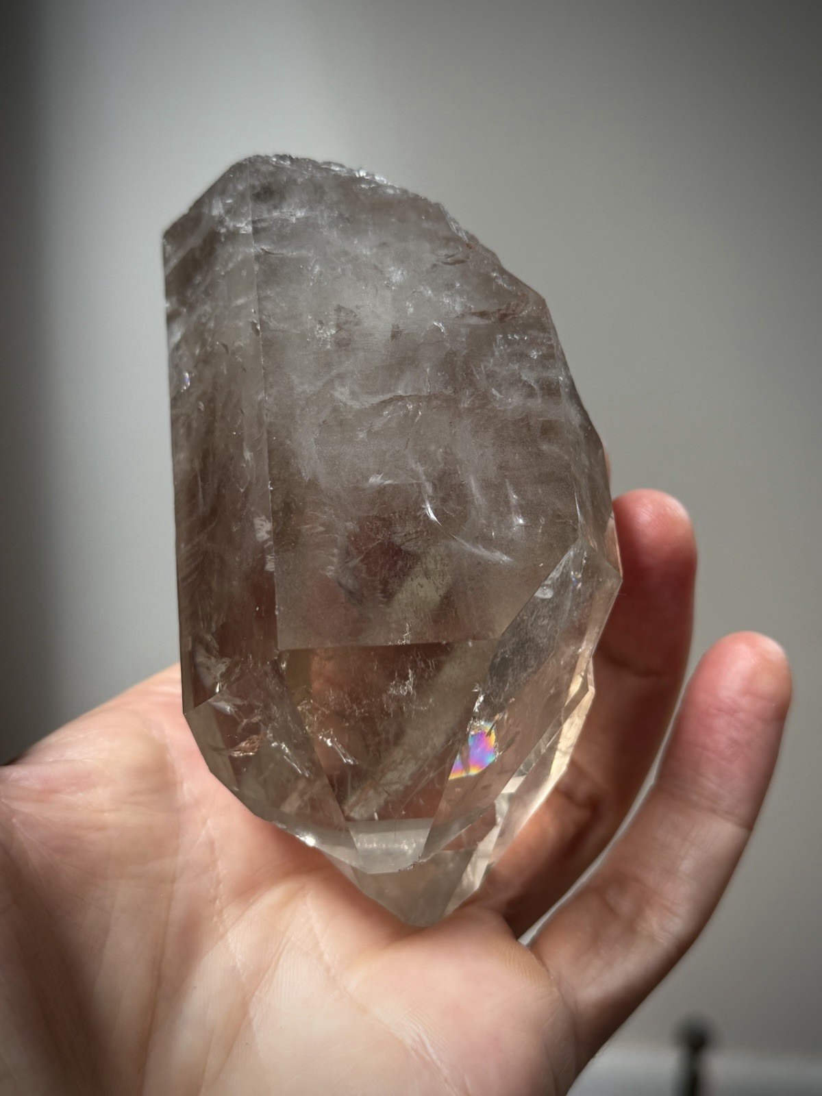 Twin Quartz Crystal Natural Smoky Quartz Rainbow Quartz Crystal Twin Quartz