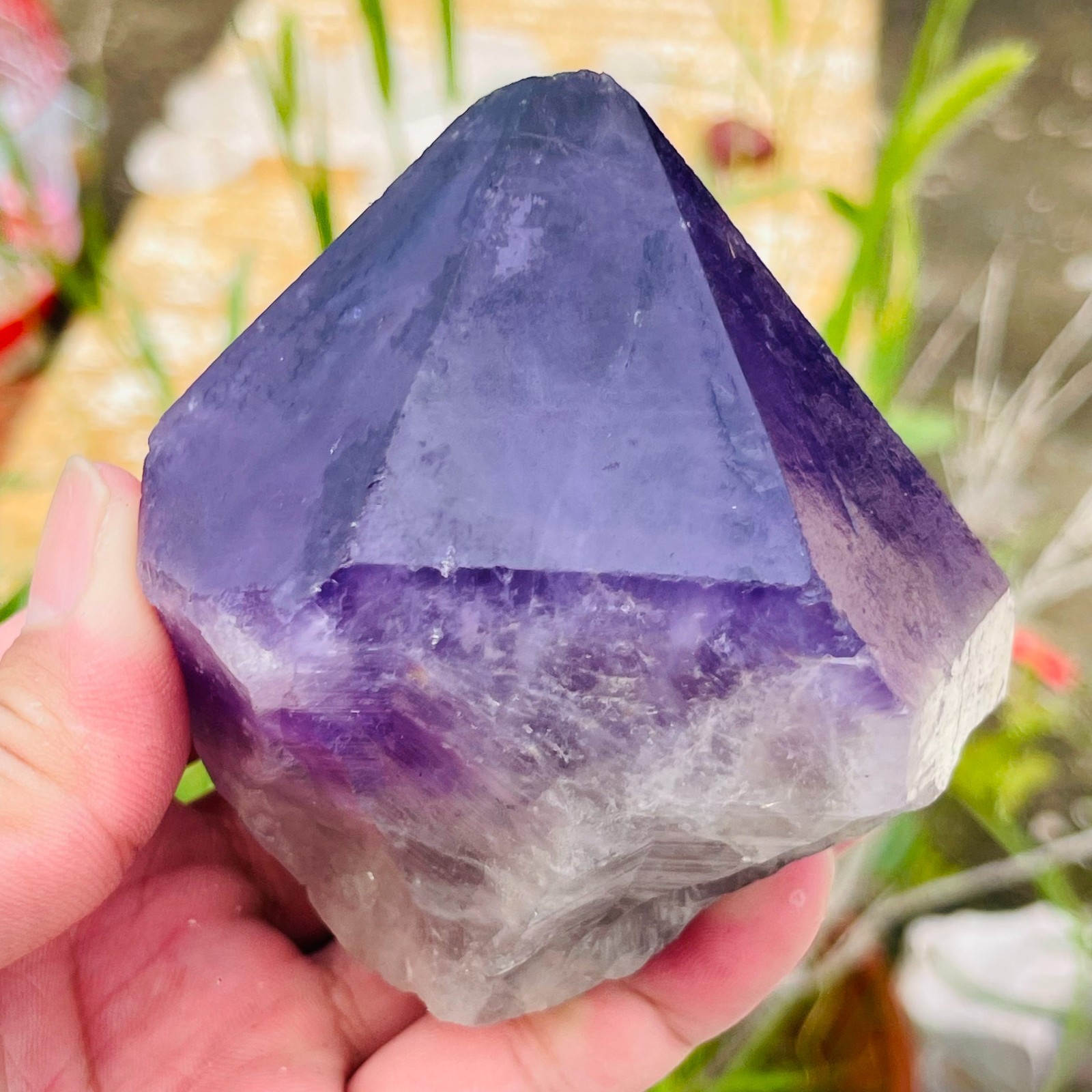 467g Natural Amethyst Unicuspid Quartz Crystal Points Rough Mineral Specimen