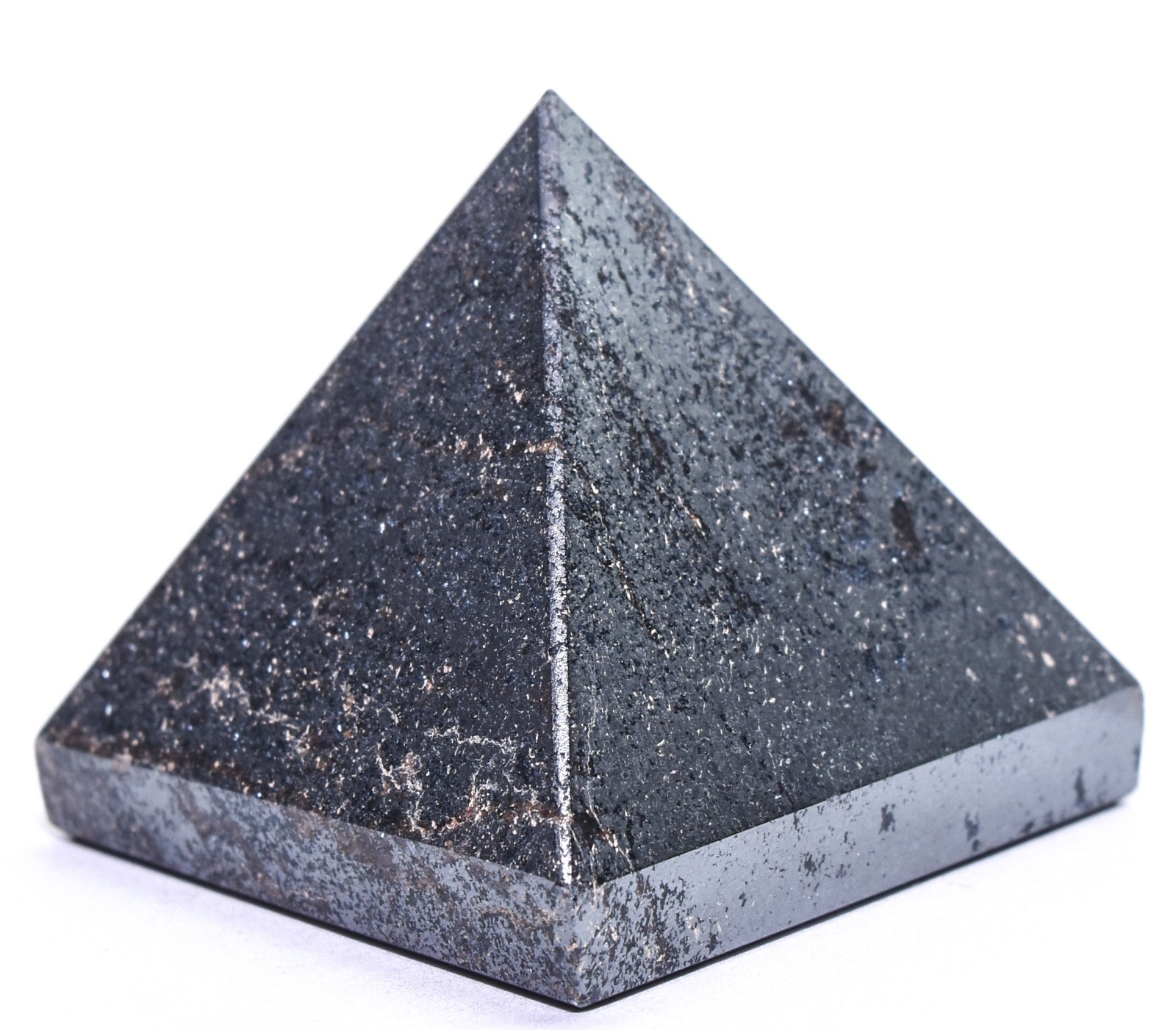 34mm Hematite Pyramid Polished Natural Gemstone Crystal Mineral Specimen – India