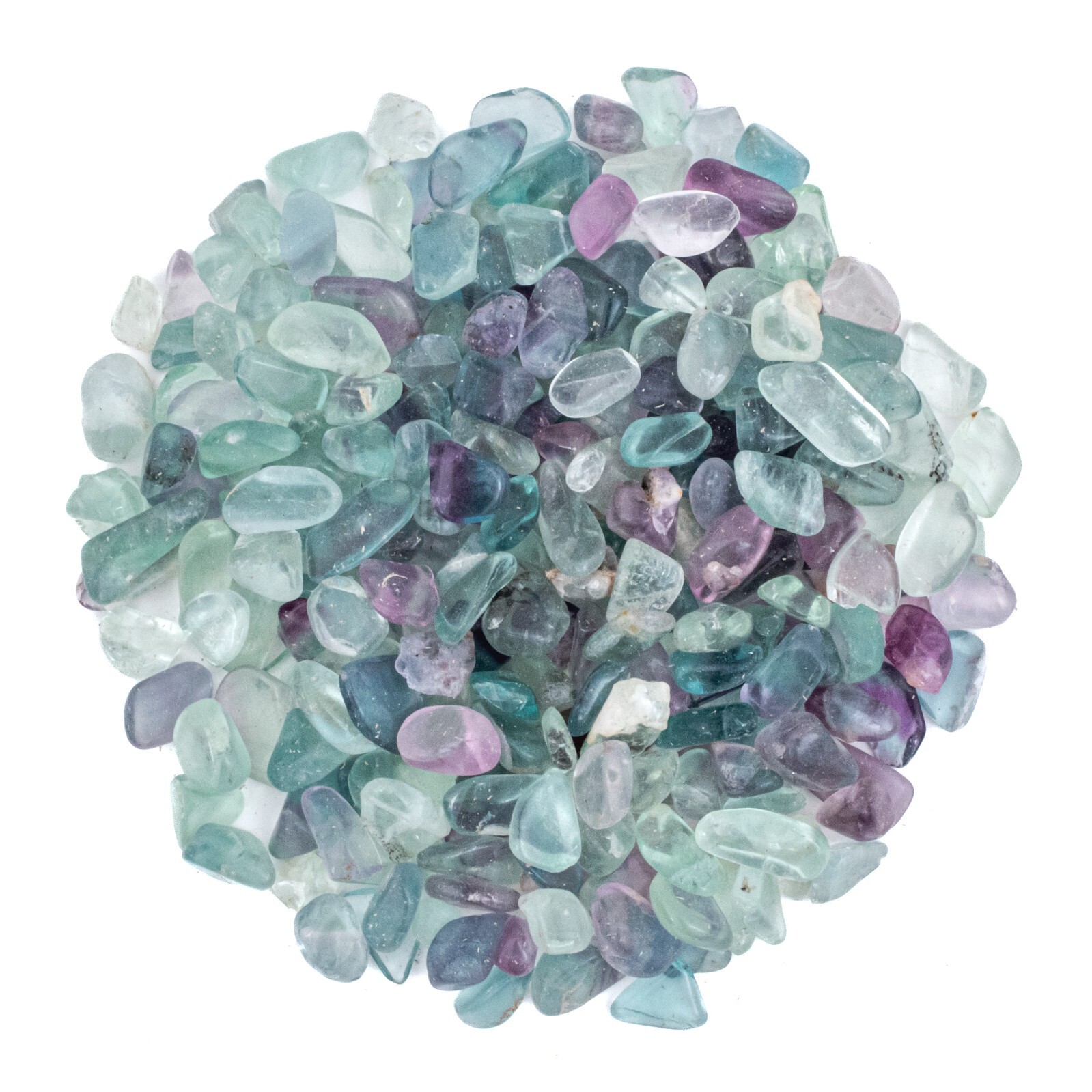 1/2 lb Extra Small Tumbled Rainbow Fluorite Gemstone Crystals Gem Chips Crafts