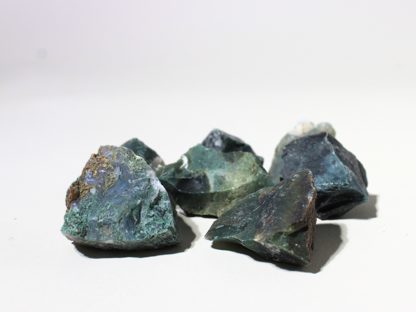 Moss Agate – Rough Rocks for Tumbling – Bulk Wholesale 1LB options