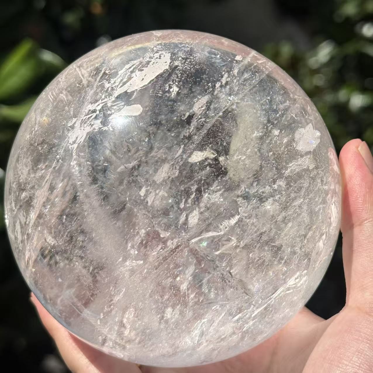 4.3LB Natural Top Grade Large Clear Quartz Sphere Crystal Ball Healing Stone