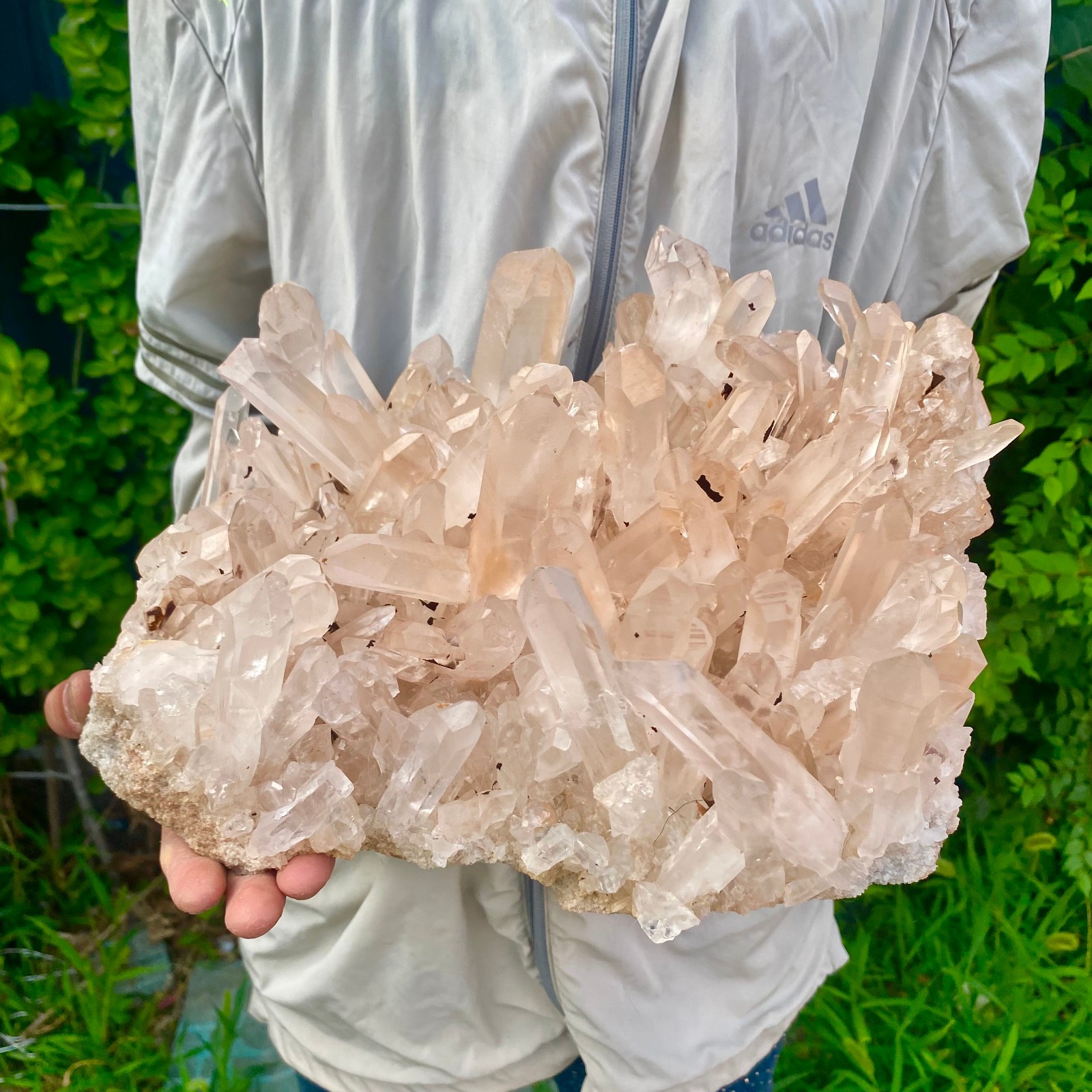 26.56LB Large Natural Clear White Crystal Quartz Cluster Energy Healing Specimen