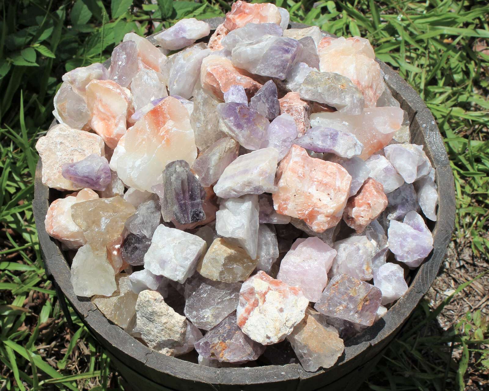 Garden Mix Assorted Rough Stones: 8 lb Bulk Clearance Box (Raw Natural Rocks)