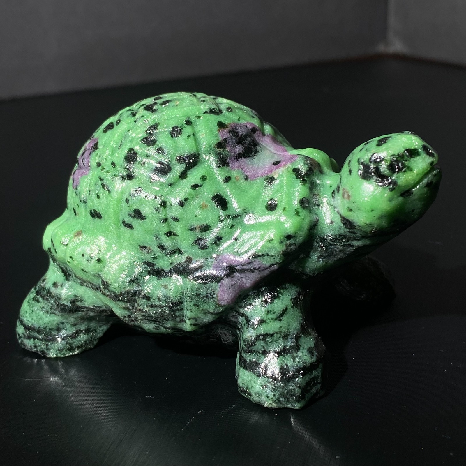 288g natural Red Green Treasure tortoise Healing crystal demagnetize