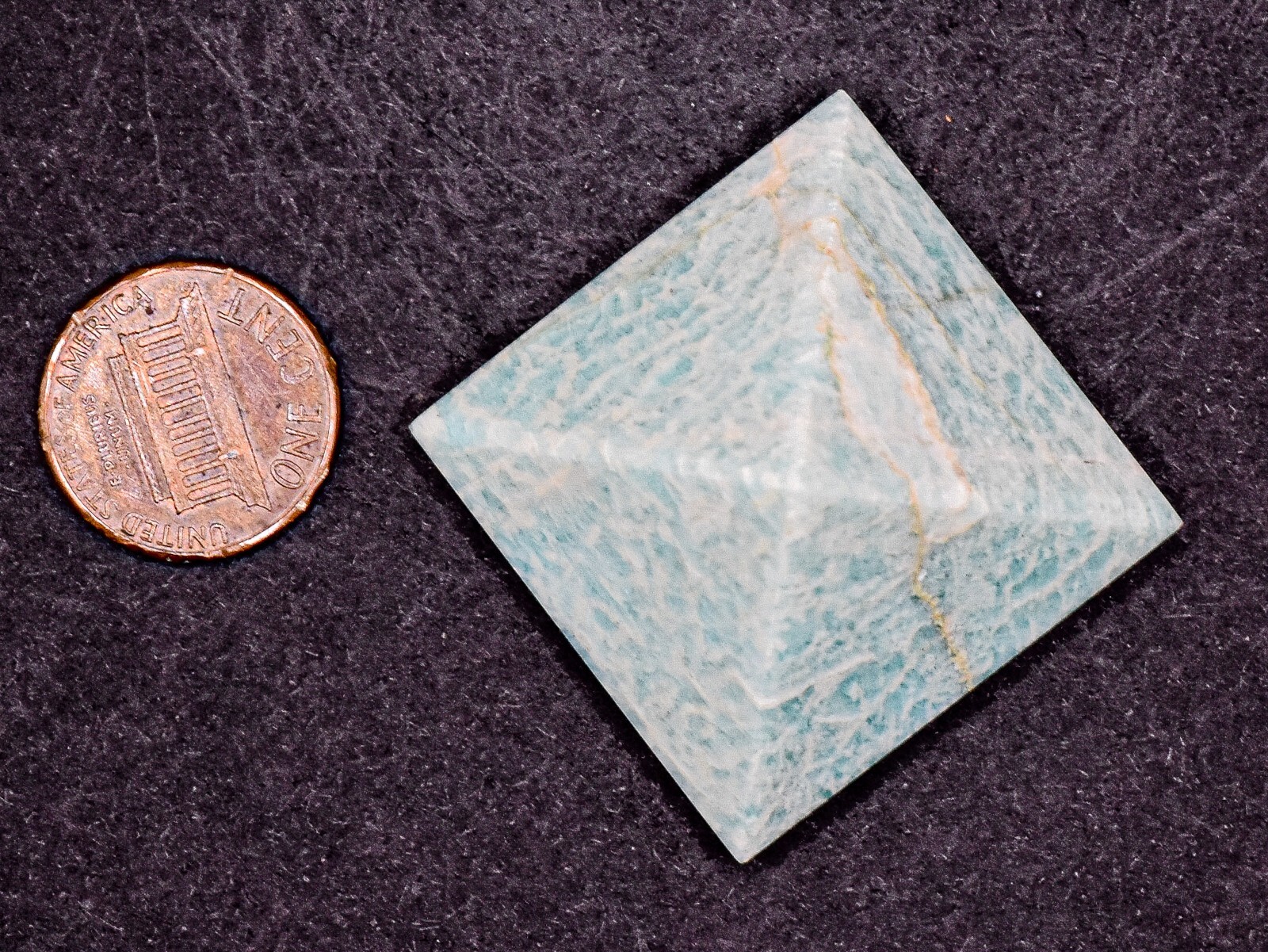 34mm Amazonite Pyramid Polished Natural Feldspar Gemstone Crystal Mineral India
