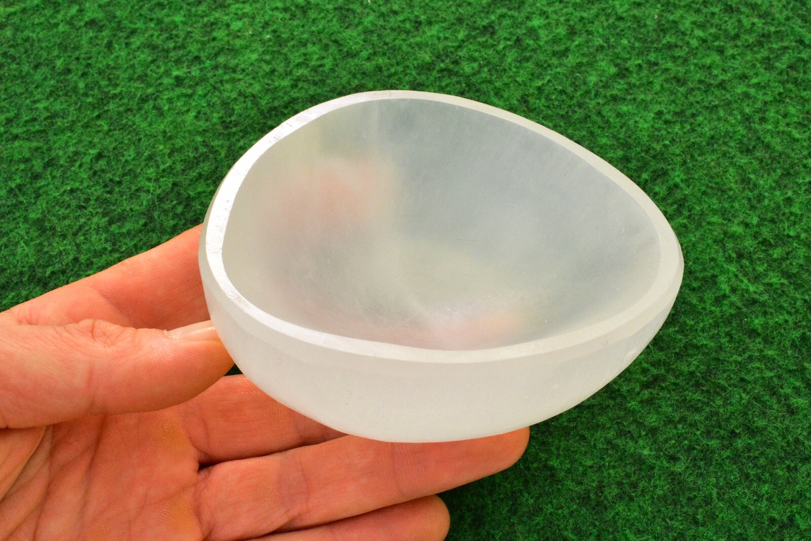 1 Selenite Crystal Grade A Dish Bowl Charging 10cm Triangle UK Quick Postage✔✔