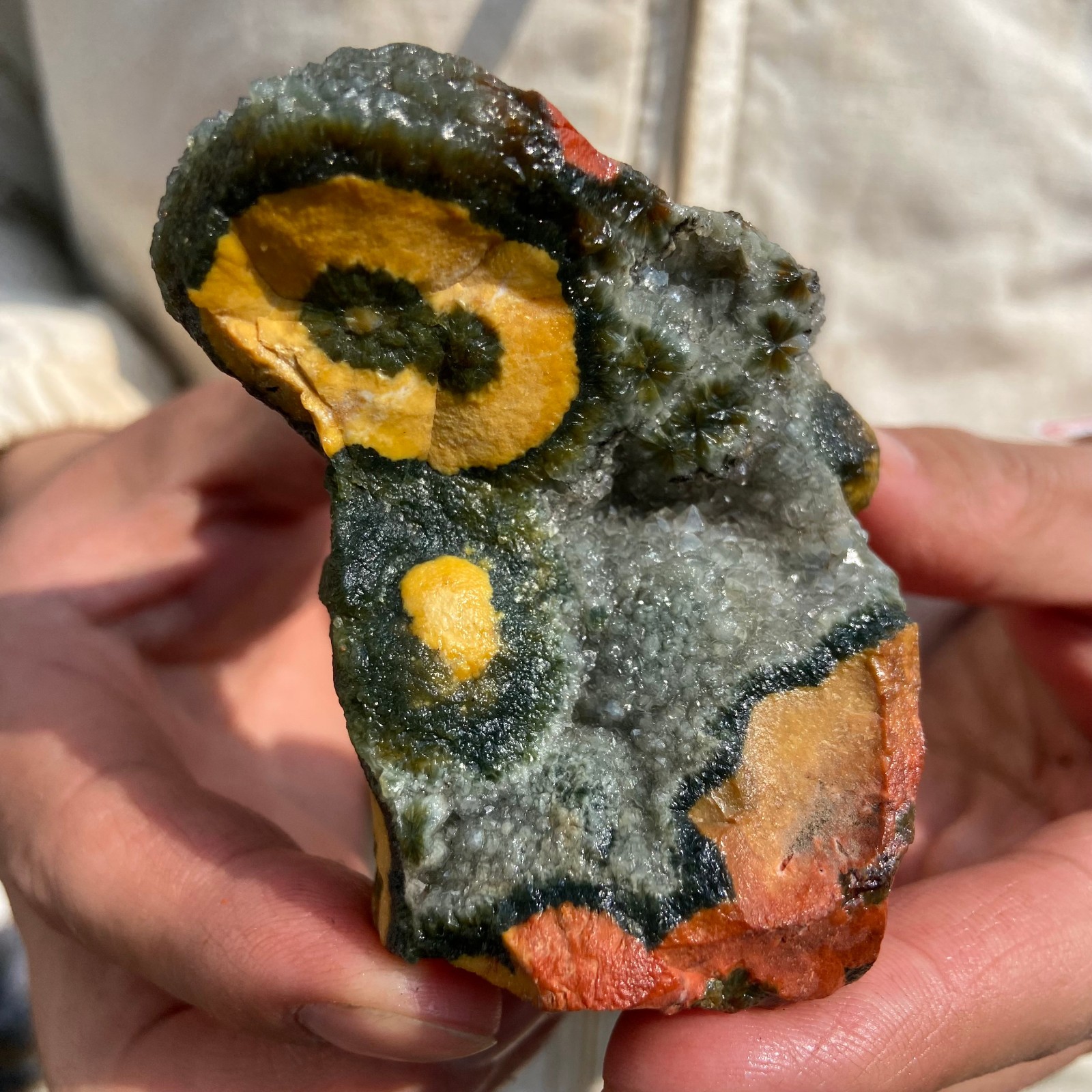 0.5lb Natural colourful ocean jasper raw stone crystal rough mineral specimen