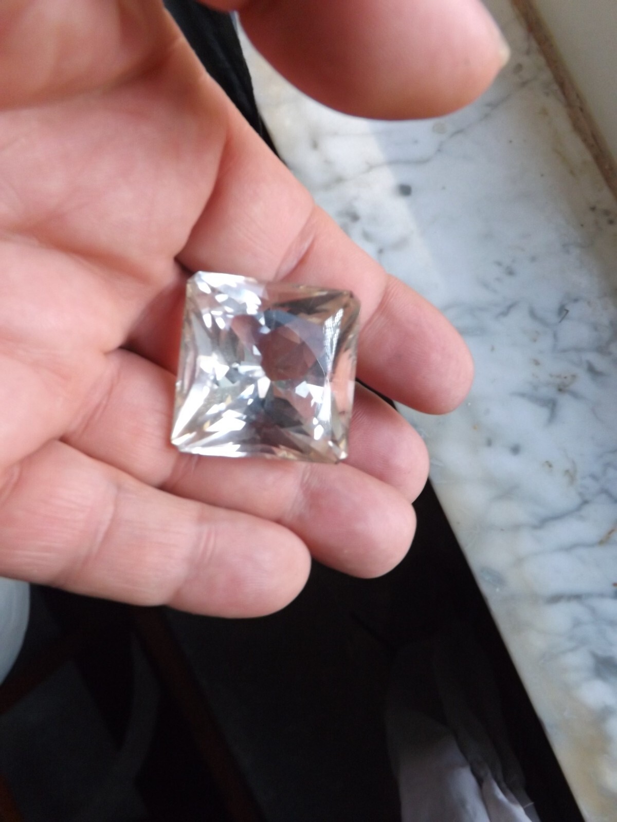 Awesome faceted Herkimer diamond crystal 119cts 29x29x24 AAA!!!