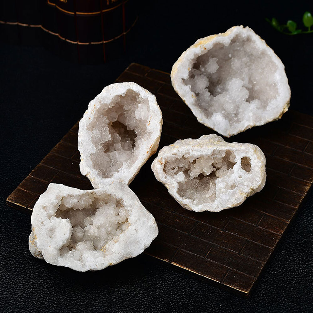 1pc Quartz Crystal Cornucopia Natural Agate Geode Healing Stone Mineral Specimen