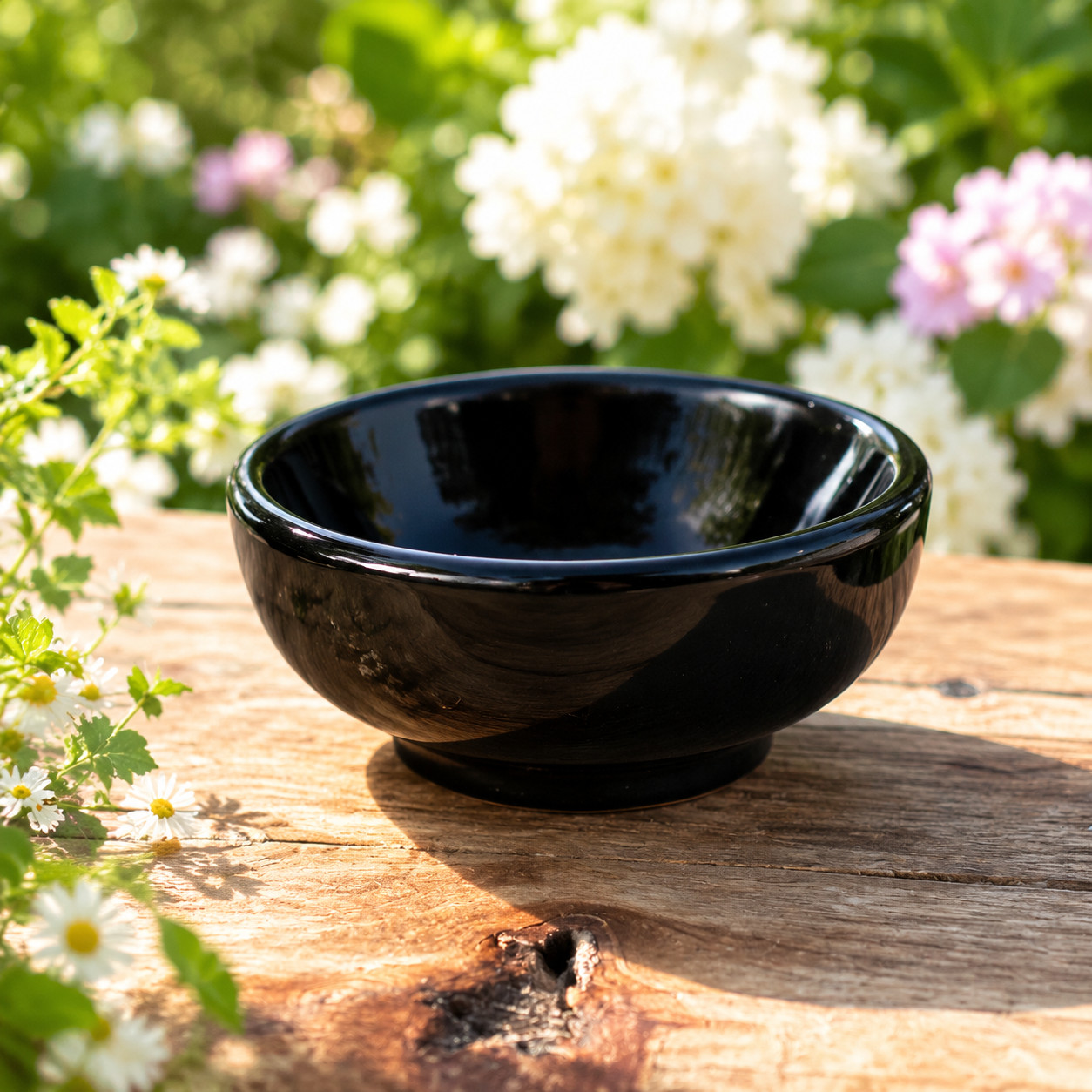 Black Obsidian Bowl Natural Crystal Smudge Bowl Healing Altar Offering Decor Gif