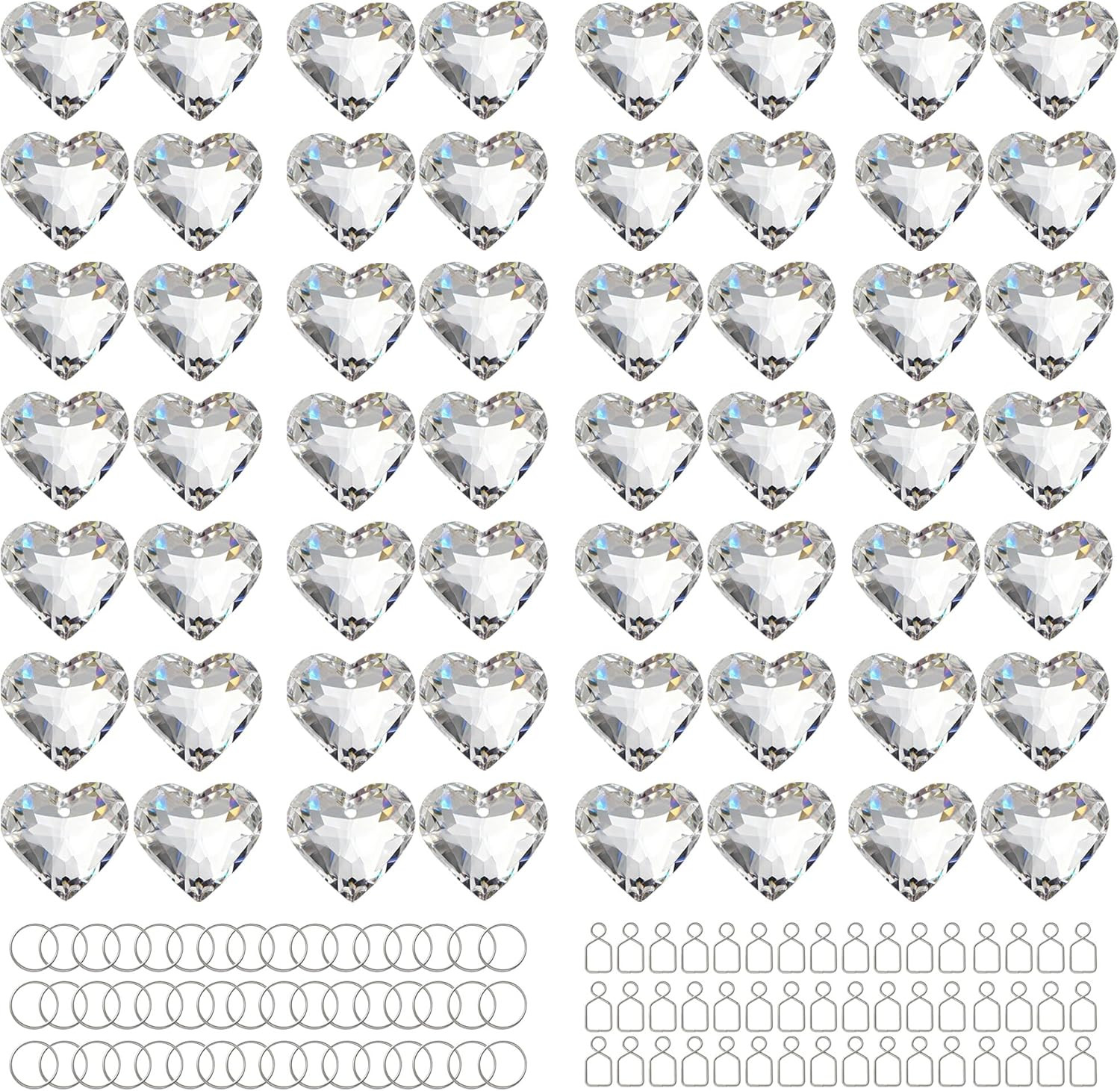 48Pcs Clear Faceted Crystal Ball Prism 1.2″/30Mm Glass Prism Sun Shine Catcher R
