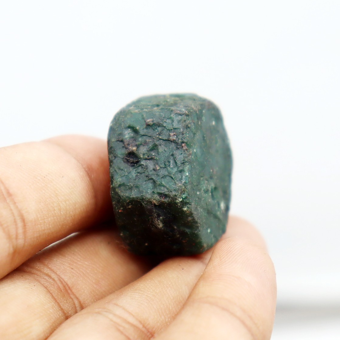 Colombia Green Emerald Rough Certified Loose Gemstone Hexagon Shape 123 Ct