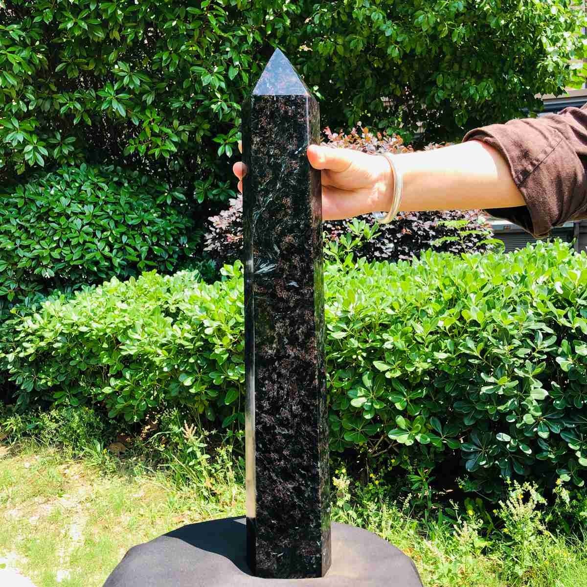 16.23LB Natural Fireworks Stone Obelisk Quartz Tower Crystal Wand Point Healing