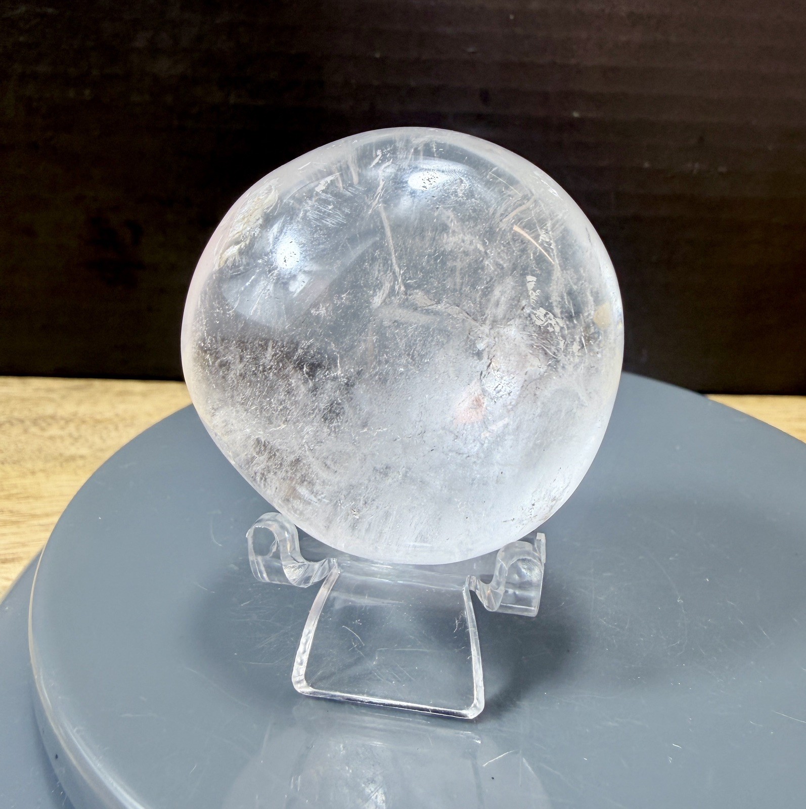 Crystal Clear Quartz Palmstone Natural Master Healer spiritual meditate 90g (4)