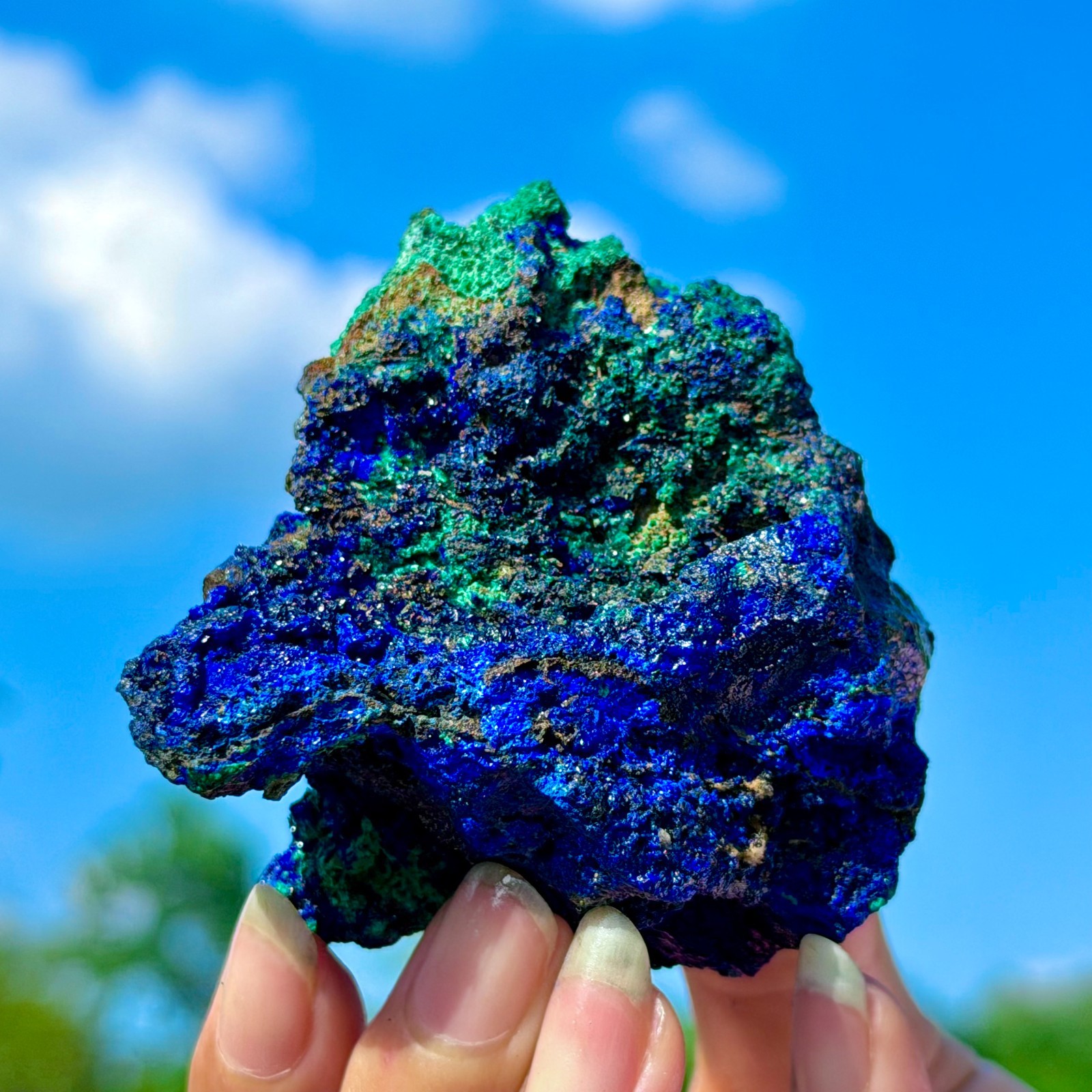 181G BEST NATURAL Azurite/Malachite Crystal Quartz Minerals Specimens
