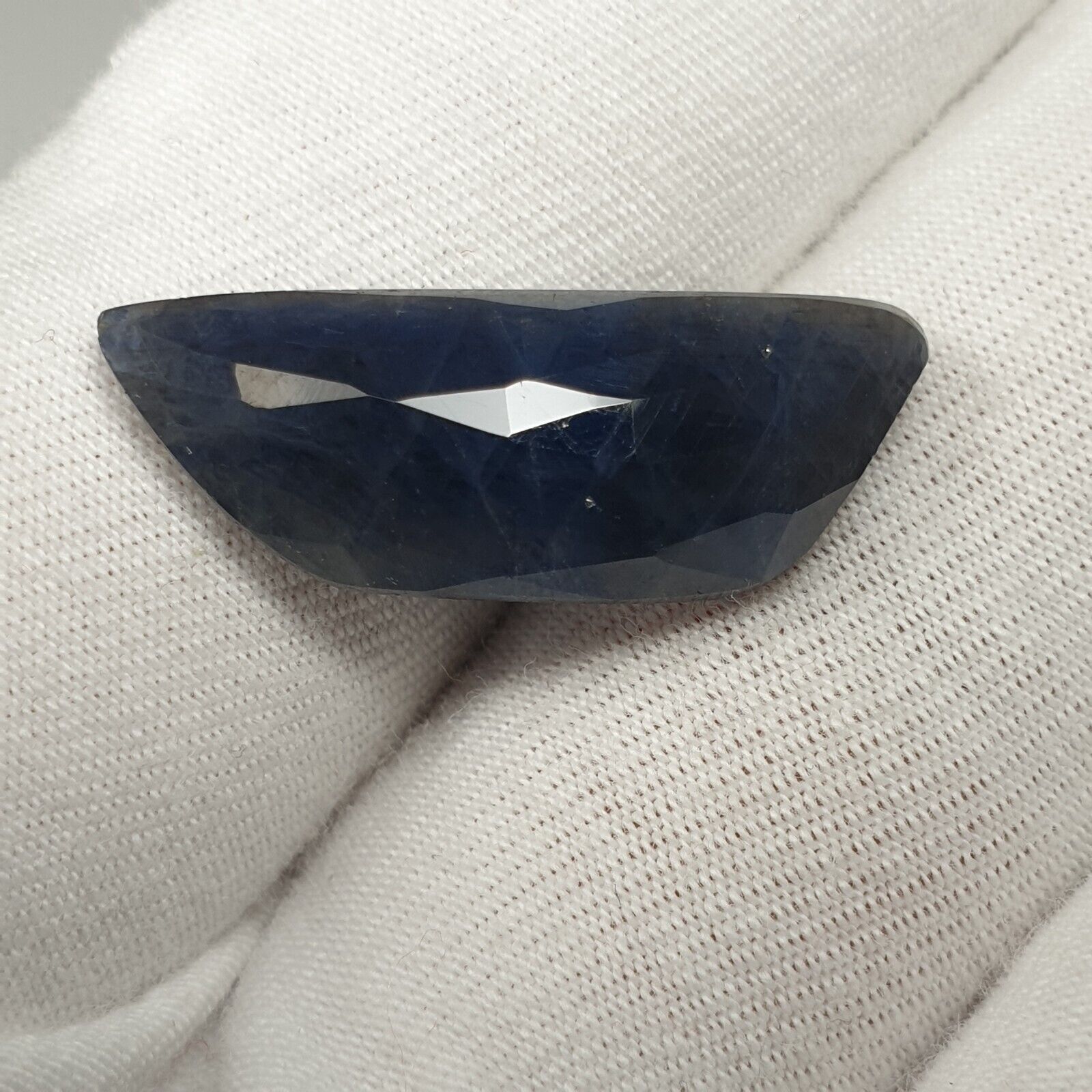 100% Natural Blue Sapphire 9.50×24 MM Decorated Flake Shape Faceted Cut