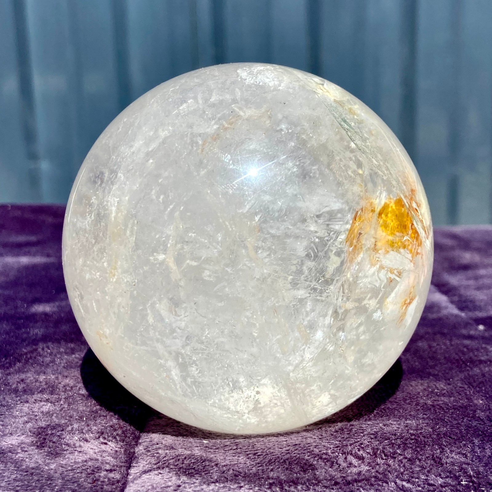 2.20LB Natural Clear Quartz Ball Crystal Gem Quartz Sphere Reiki Healing