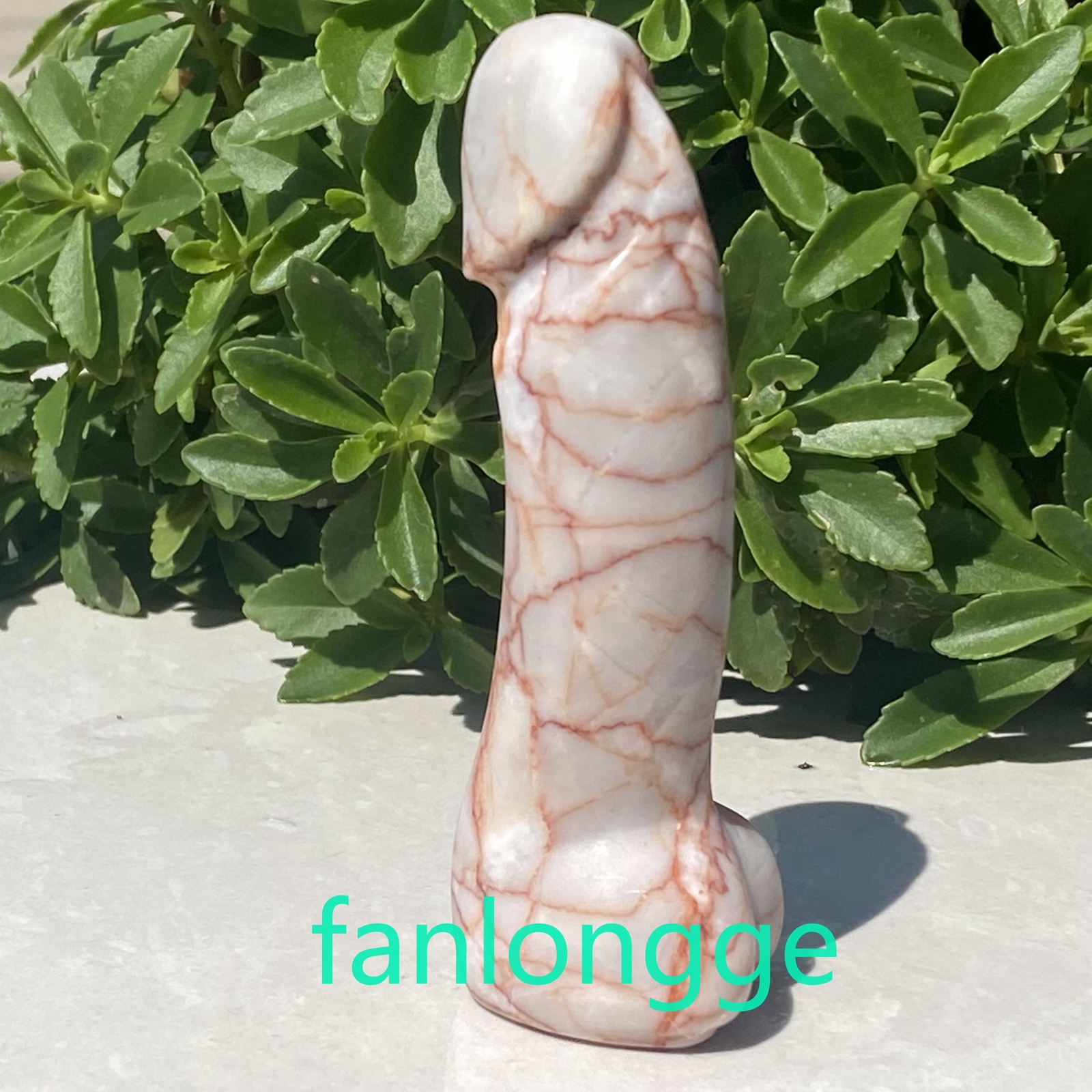 1pc Natural Red network stone Male Quartz Crystal Genital Penis Pendant Gem 4.3″