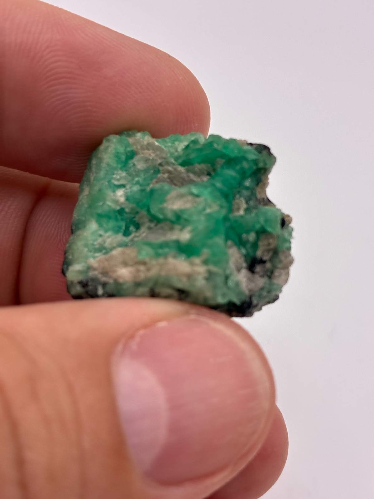Rough Crystal Colombian Emerald Raw Matrix Collector Piece, Natural Not treament