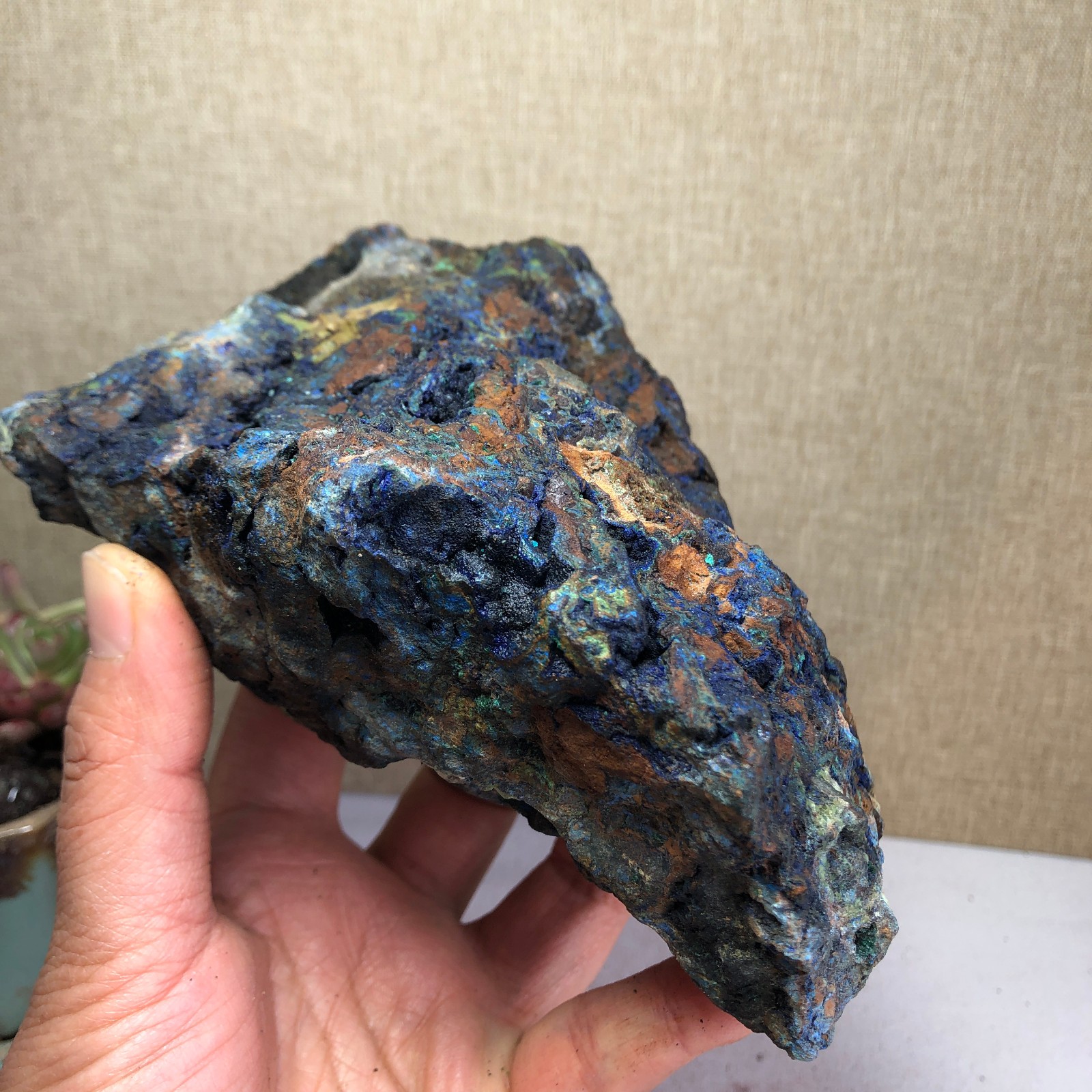 2.4LB Natural Azurite Malachite gemstone Rough original Crystal Specimen A3294