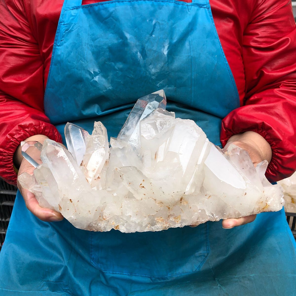 4.11LB Natural clear crystal quartz cluster freeform mineral energy healing