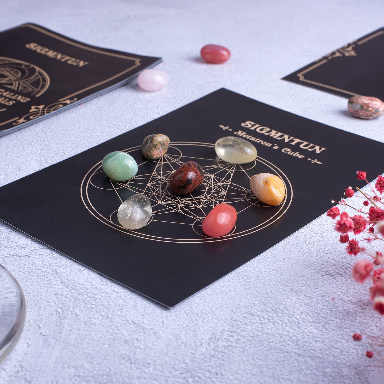 72PCS Tumbled Crystal Stones Healing Gemstone Collection Set